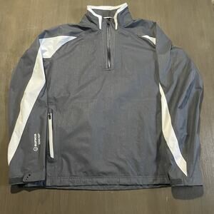 Sunice Mens Size Large Rain Jacket Gore Tex Hurricane 1/4 Zip Pullover Gray Wind